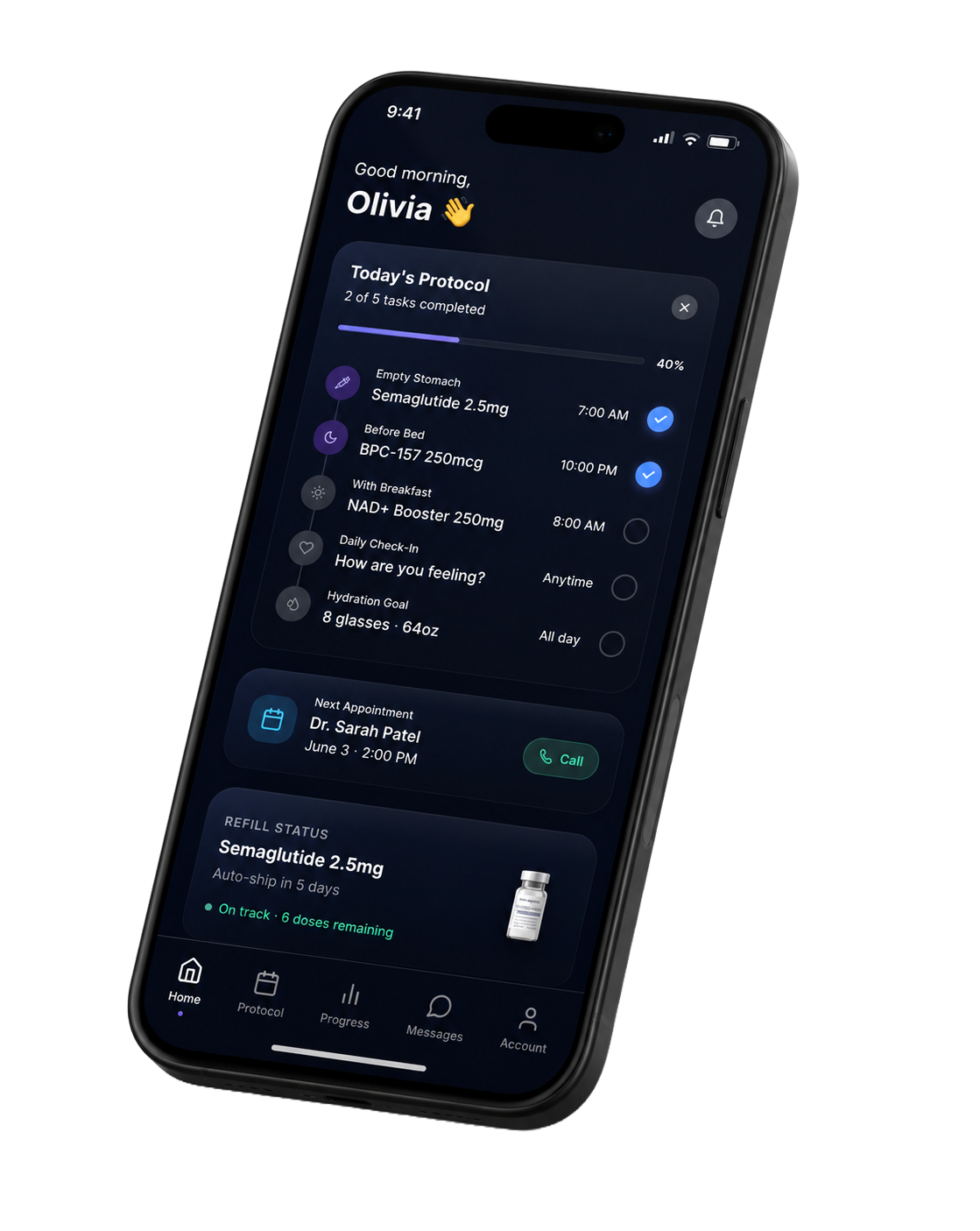 Aminova patient app